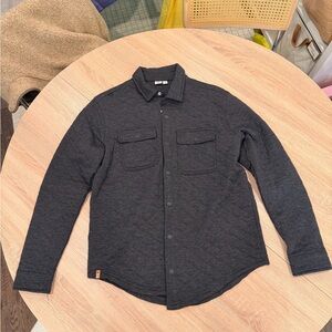 Backcountry Dark Gray Quilted Button-Up Shirt